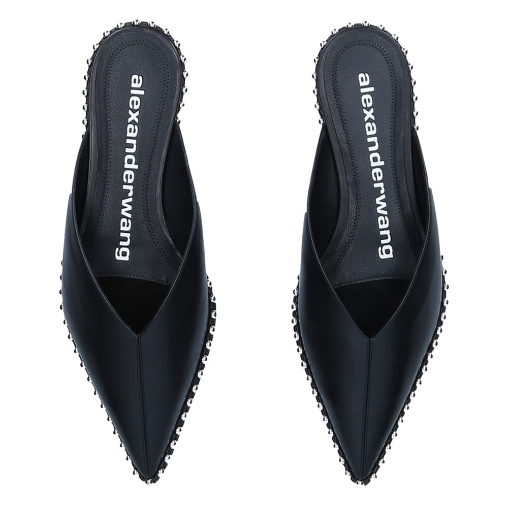ALEXANDER WANG Stud-Embellished Mira Mules SZ 39
